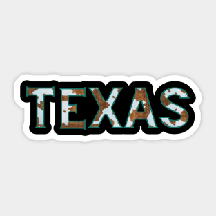 Cowhide "Texas" Letters Sticker